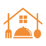 Signet des Gütersloher Küchenstudios: Haus mit Besteck